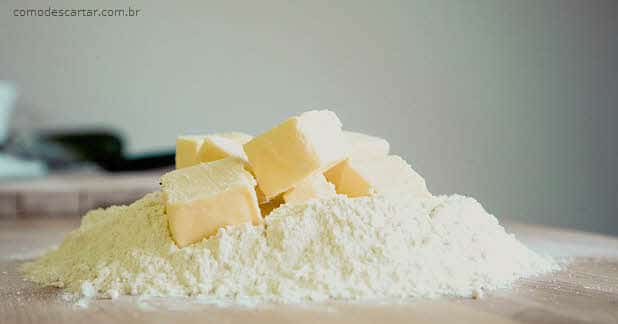 Como descartar manteiga, farinha de trigo