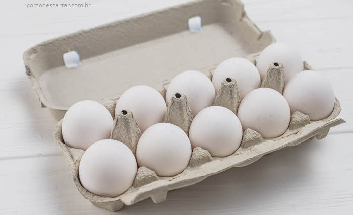 Como descartar caixa de ovos