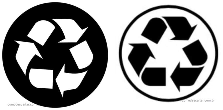 símbolo produto contém papel reciclado